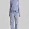 Abbie Bluebell Merino Wool + Cashmere Crew Neck Sweater Abbie Bluebell Merino Wool + Cashmere Crew Neck Sweater
