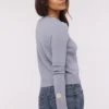 Abbie Bluebell Merino Wool + Cashmere Crew Neck Sweater Abbie Bluebell Merino Wool + Cashmere Crew Neck Sweater