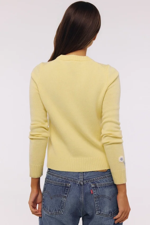 Abbie Lemon Merino Wool + Cashmere Crew Neck Sweater Abbie Lemon Merino Wool + Cashmere Crew Neck Sweater