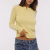 Abbie Lemon Merino Wool + Cashmere Crew Neck Sweater Abbie Lemon Merino Wool + Cashmere Crew Neck Sweater