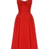 Adabella Italian Tomato Cotton Halter Sundress Adabella Italian Tomato Cotton Halter Sundress