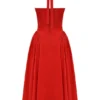 Adabella Italian Tomato Cotton Halter Sundress Adabella Italian Tomato Cotton Halter Sundress