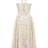 Adabella Pale Blue Meadow Print Cotton Halter Sundress Adabella Pale Blue Meadow Print Cotton Halter Sundress