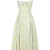 Adabella Soft Blue Vintage Floral Print Cotton Halter Sundress Adabella Soft Blue Vintage Floral Print Cotton Halter Sundress