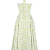 Adabella Soft Blue Vintage Floral Print Cotton Halter Sundress Adabella Soft Blue Vintage Floral Print Cotton Halter Sundress