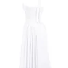Adabella White Cotton Halter Sundress