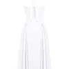 Adabella White Cotton Halter Sundress