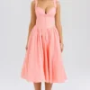 Adalyn Peach Broderie Anglais Midi Sundress Adalyn Peach Broderie Anglais Midi Sundress