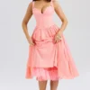 Adalyn Peach Broderie Anglais Midi Sundress Adalyn Peach Broderie Anglais Midi Sundress