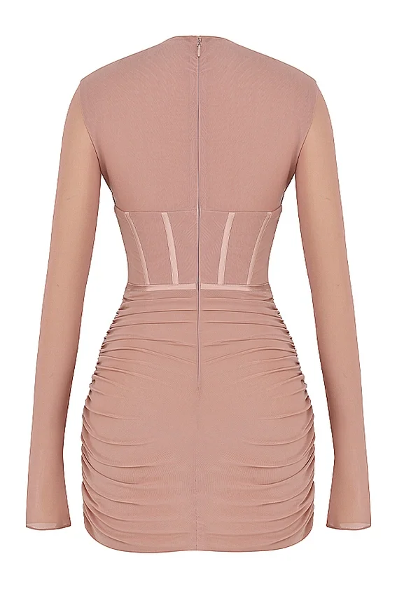 Adanna Blush Corset Mini Dress Adanna Blush Corset Mini Dress
