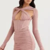 Adanna Blush Corset Mini Dress Adanna Blush Corset Mini Dress