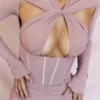 Adanna Blush Corset Mini Dress Adanna Blush Corset Mini Dress