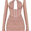 Adanna Blush Corset Mini Dress Adanna Blush Corset Mini Dress