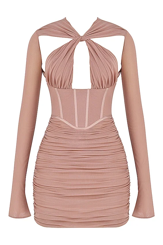 Adanna Blush Corset Mini Dress Adanna Blush Corset Mini Dress