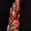 Adanna Rose Print Corset Mini Dress Adanna Rose Print Corset Mini Dress