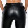 Adara Black Vegan Leather Trousers Adara Black Vegan Leather Trousers