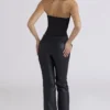 Adara Black Vegan Leather Trousers Adara Black Vegan Leather Trousers