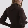 Adelita Chocolate Cashmere Blend Sweater