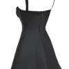 Adriana Black Satin And Lace Mini Dress Adriana Black Satin And Lace Mini Dress