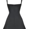 Adriana Black Satin And Lace Mini Dress Adriana Black Satin And Lace Mini Dress