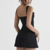 Adriana Black Satin And Lace Mini Dress Adriana Black Satin And Lace Mini Dress