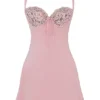 Adriana Rose Satin And Lace Mini Dress Adriana Rose Satin And Lace Mini Dress