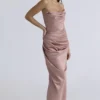 Adrienne Blush Satin Strapless Gown