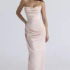 Adrienne Champagne Satin Strapless Gown Adrienne Champagne Satin Strapless Gown