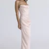 Adrienne Champagne Satin Strapless Gown Adrienne Champagne Satin Strapless Gown
