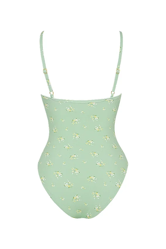 Aguilla Olive Floral Print Underwired Swimsuit Aguilla Olive Floral Print Underwired Swimsuit