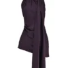 Aida Night Shade Asymmetric Wrap Neck Dress Aida Night Shade Asymmetric Wrap Neck Dress