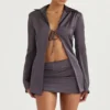 Ailsa Shadow Tie Front Top Ailsa Shadow Tie Front Top