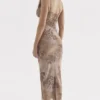Aiza Cream Floral Print Maxi Dress Aiza Cream Floral Print Maxi Dress