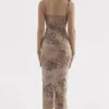 Aiza Cream Floral Print Maxi Dress Aiza Cream Floral Print Maxi Dress