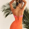 Aiza Flame Orange Maxi Dress