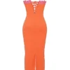 Aiza Flame Orange Maxi Dress