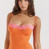 Aiza Flame Orange Maxi Dress