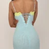 Aiza Ocean Blue Contrast Lace Maxi Dress Aiza Ocean Blue Contrast Lace Maxi Dress