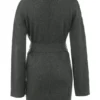Alaia Charcoal Cashmere Blend Belted Cardigan