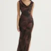 Alaina Antique Copper Bias Cut Maxi Dress Alaina Antique Copper Bias Cut Maxi Dress