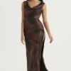 Alaina Antique Copper Bias Cut Maxi Dress Alaina Antique Copper Bias Cut Maxi Dress