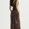 Alaina Antique Copper Bias Cut Maxi Dress Alaina Antique Copper Bias Cut Maxi Dress
