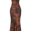 Alaina Antique Copper Bias Cut Maxi Dress Alaina Antique Copper Bias Cut Maxi Dress