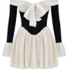 Alana Black & Cream Off Shoulder Dress Alana Black & Cream Off Shoulder Dress