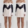 Alana Black & Cream Off Shoulder Dress Alana Black & Cream Off Shoulder Dress