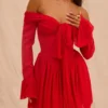 Alana Scarlet Off Shoulder Dress Alana Scarlet Off Shoulder Dress