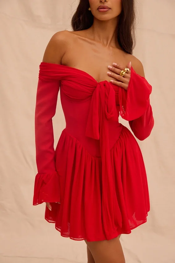 Alana Scarlet Off Shoulder Dress Alana Scarlet Off Shoulder Dress