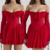 Alana Scarlet Off Shoulder Dress Alana Scarlet Off Shoulder Dress