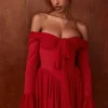 Alana Scarlet Off Shoulder Dress Alana Scarlet Off Shoulder Dress