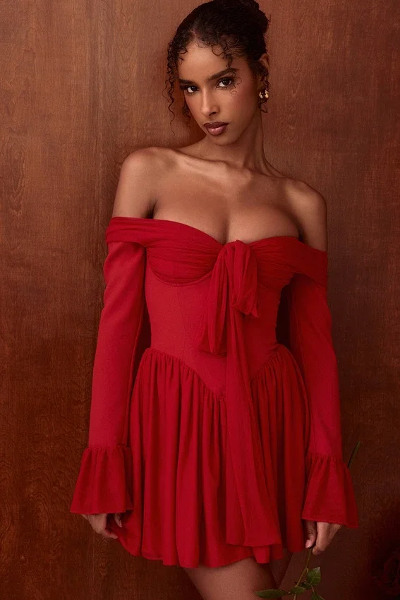 Alana Scarlet Off Shoulder Dress Alana Scarlet Off Shoulder Dress